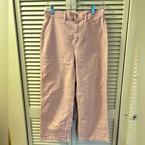 J. Crew Pink Wide Leg  Chino Cropped Trouser Pants - 28